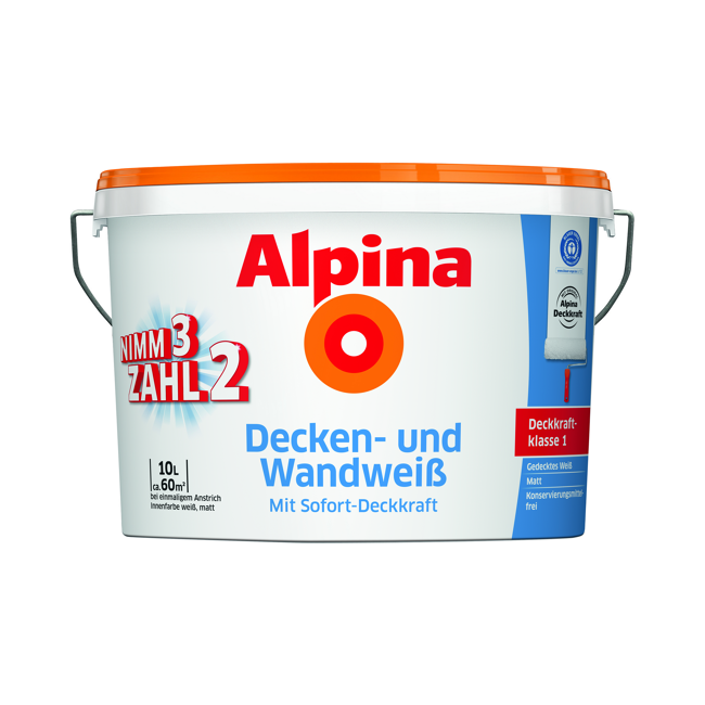 Bild von Innenfarbe weiß matt 10 l