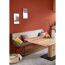 Esszimmer mit terracottafarbener Wand
