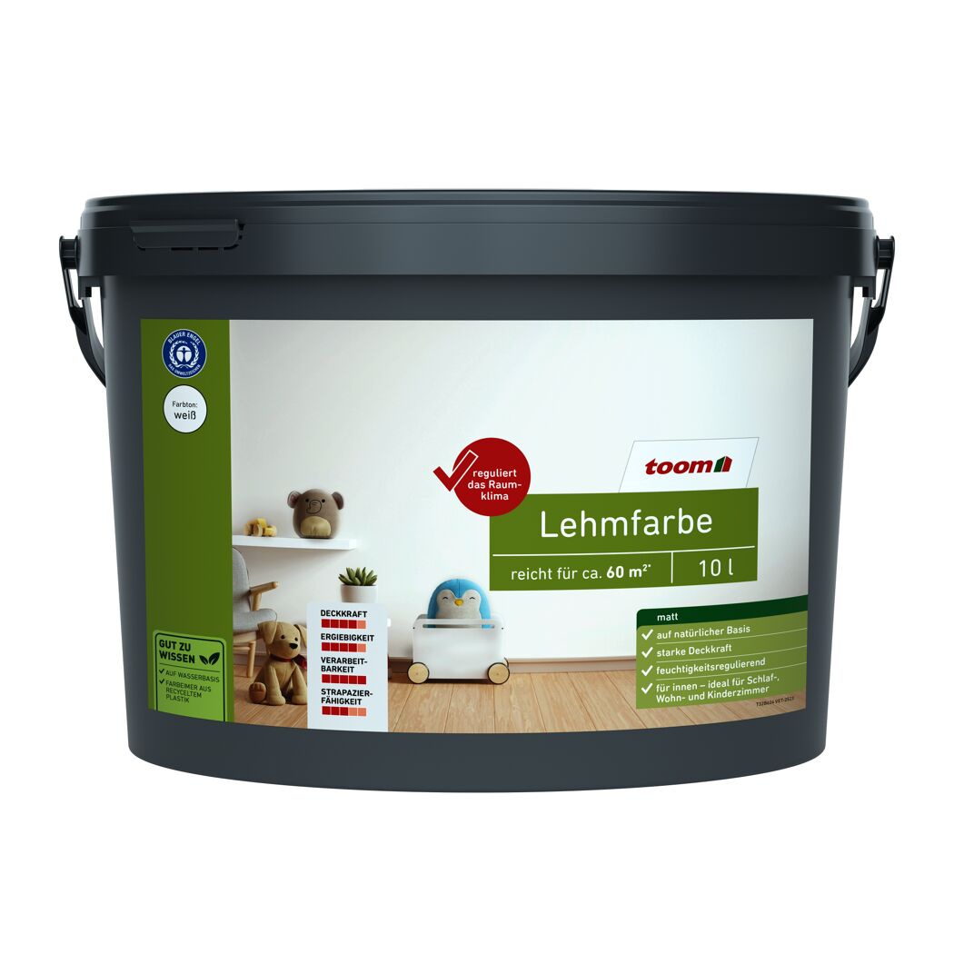 Lehmfarbe weiß matt 10 l