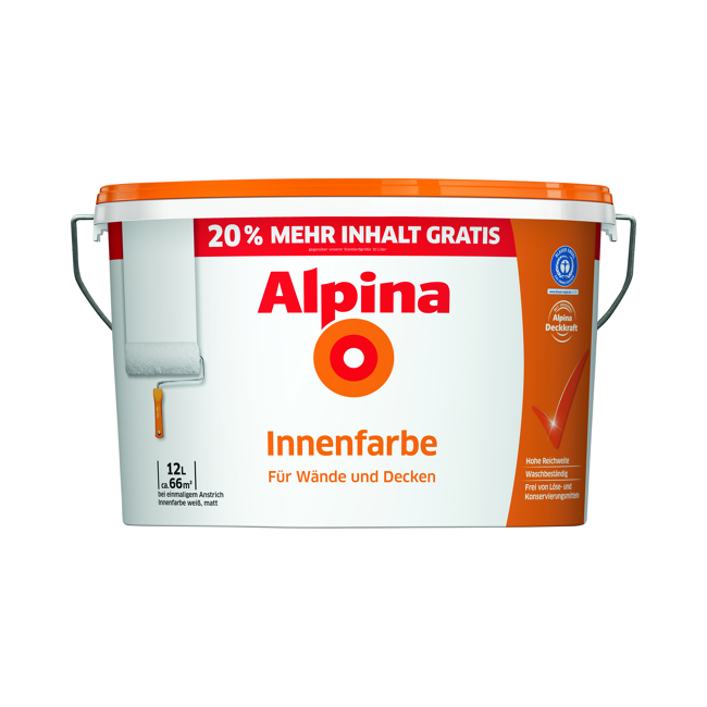Bild von Innenfarbe weiß matt 12 l