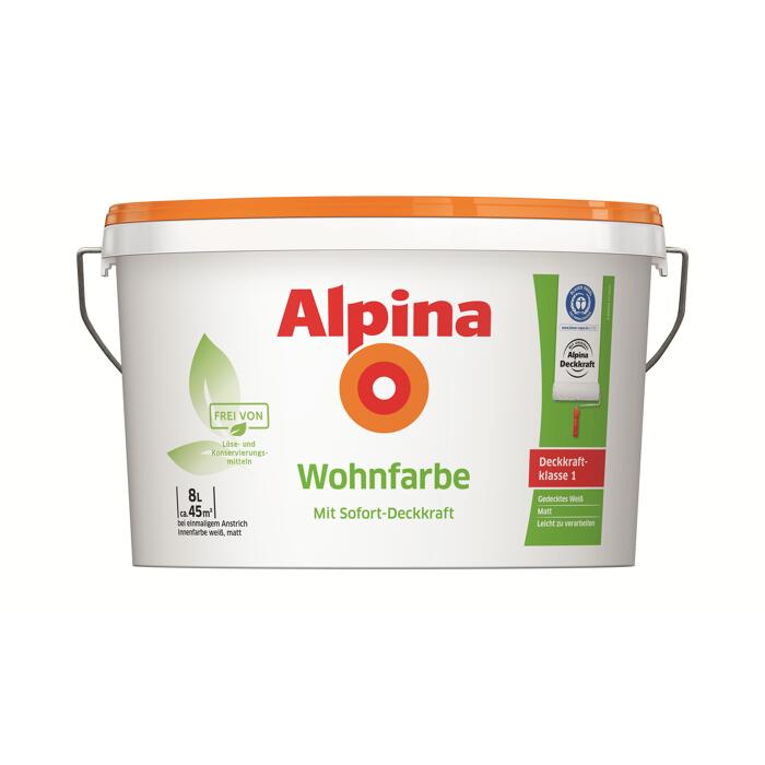 Alpina Innenfarbe weiß matt 8 l