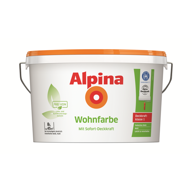 Bild von Innenfarbe weiß matt 8 l