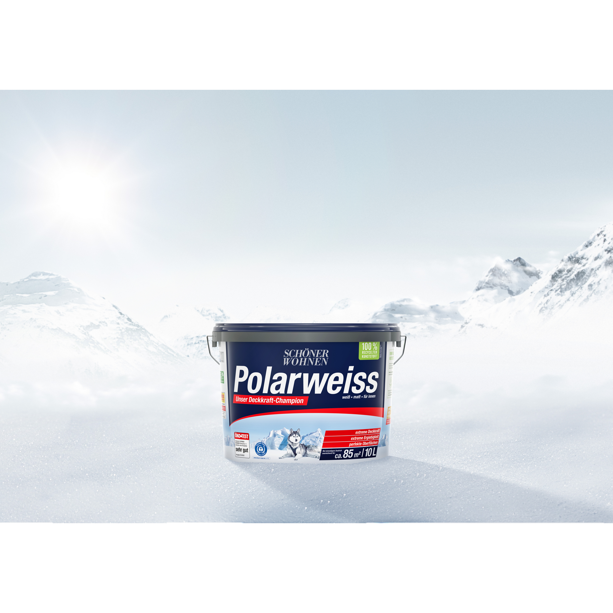 Wandfarbe 'Polarweiß' matt 10 l + product picture