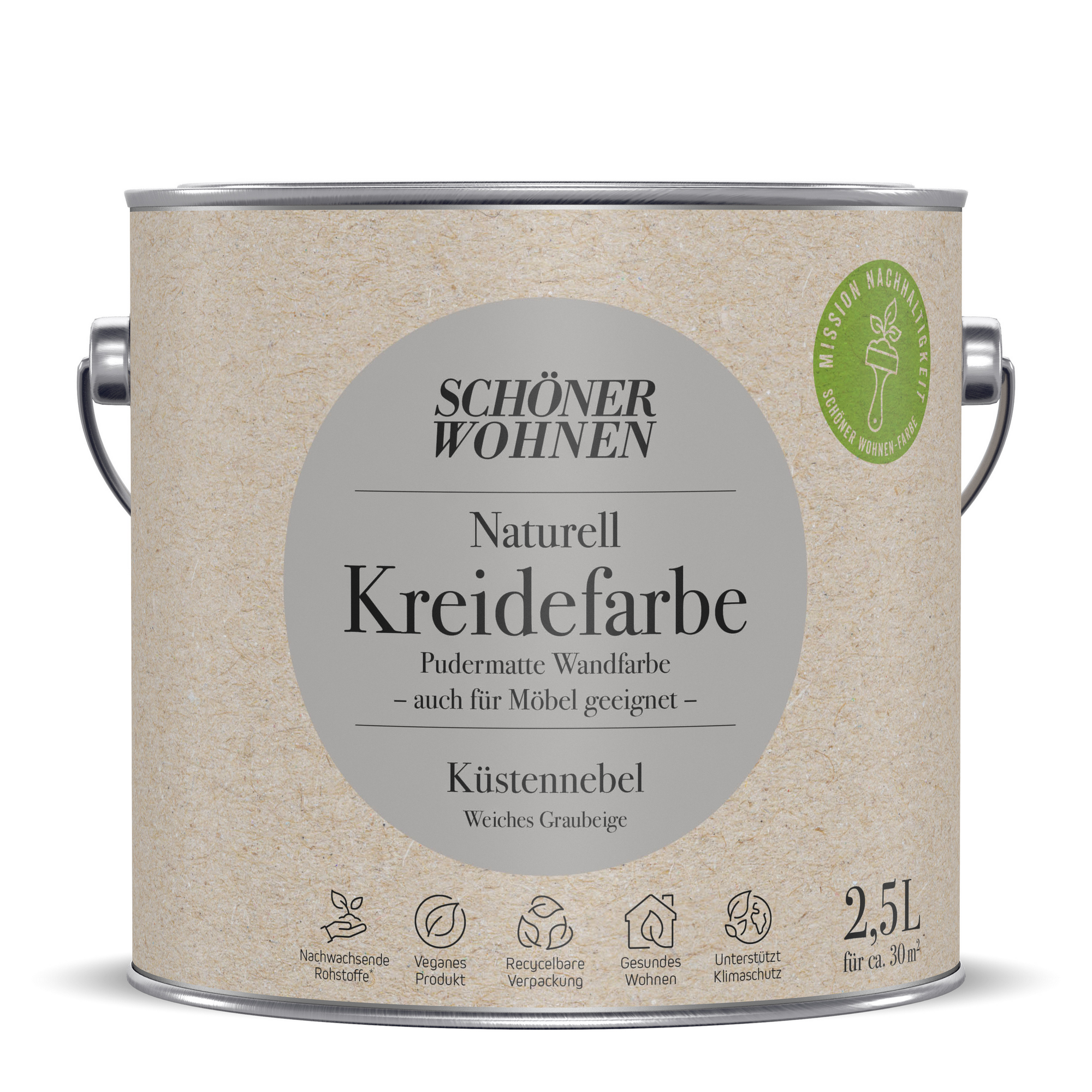 Naturell Kreidefarbe 'Küstennebel' matt 2,5 l + product picture