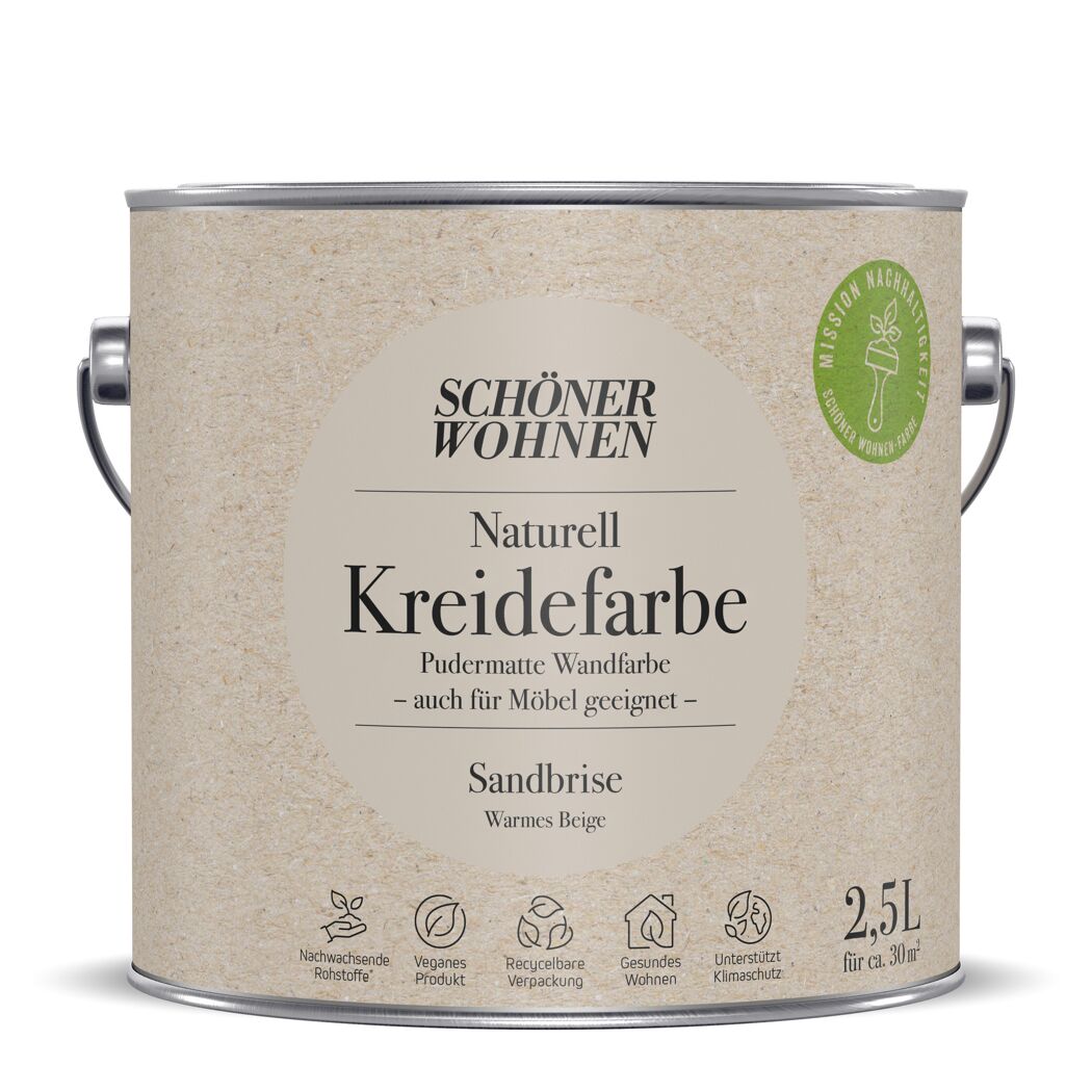 Dose mit SCHÖNER WOHNEN Naturell Kreidefarbe Sandbrise