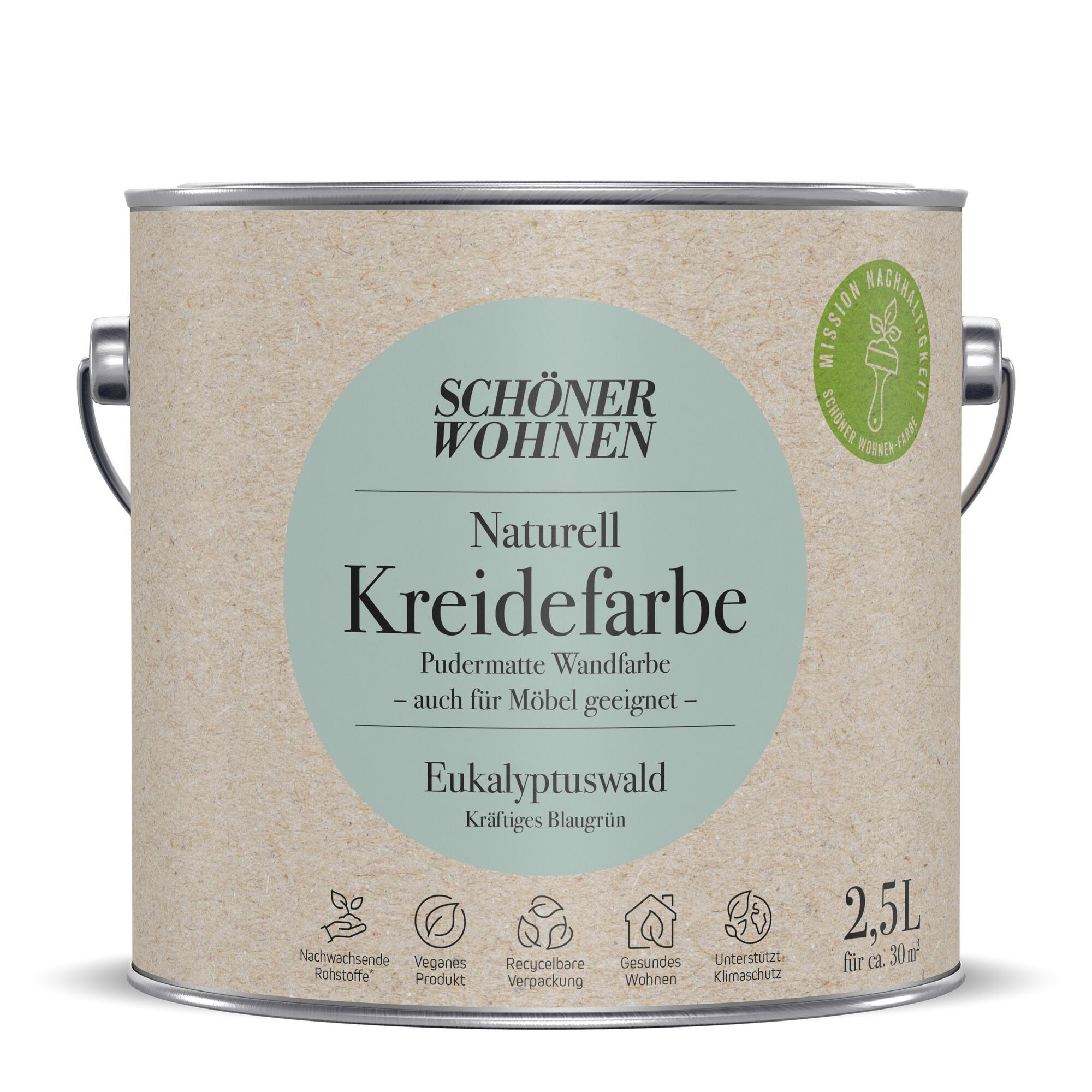 2,5 l Eukalyptuswald, Naturell Kreidefarbe