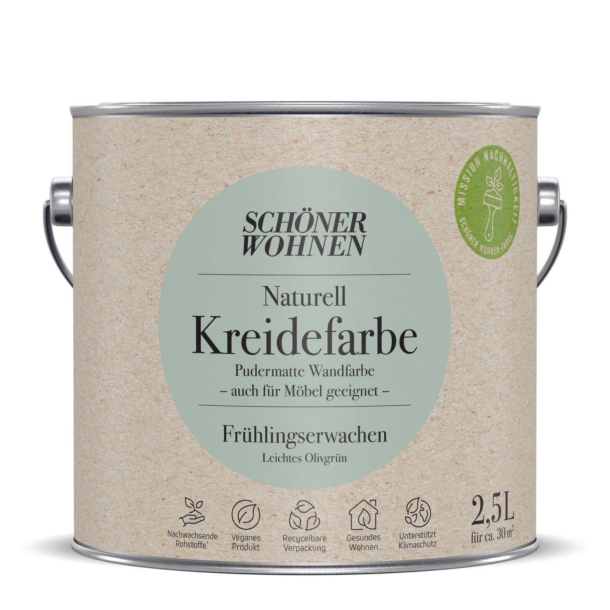 Dose mit SCHÖNER WOHNEN Naturell Kreidefarbe Frühlingserwachen