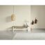 Flur mit Bank, Bambuslampe, Wandhaken und Teppich
