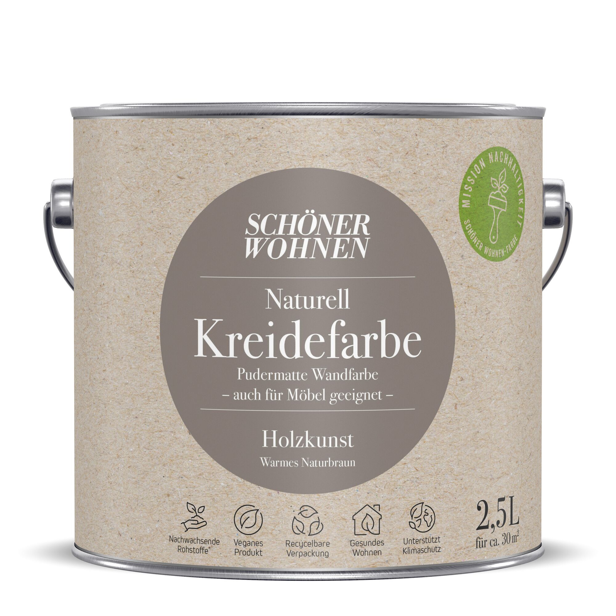 2,5 l Dose Naturell Kreidefarbe in Holzkunst