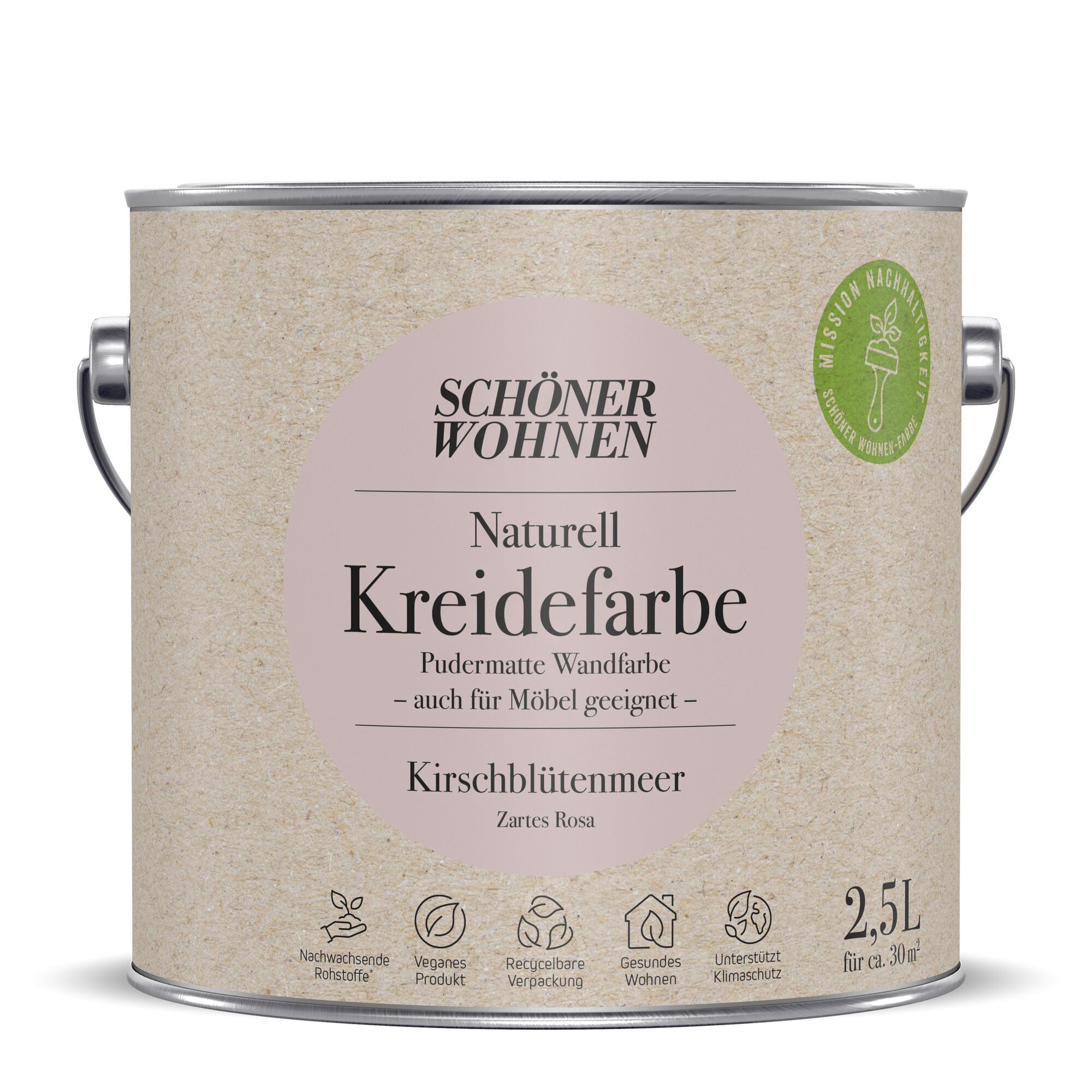 Dose mit zartrosa Kreidefarbe "Kirschblütenmeer"