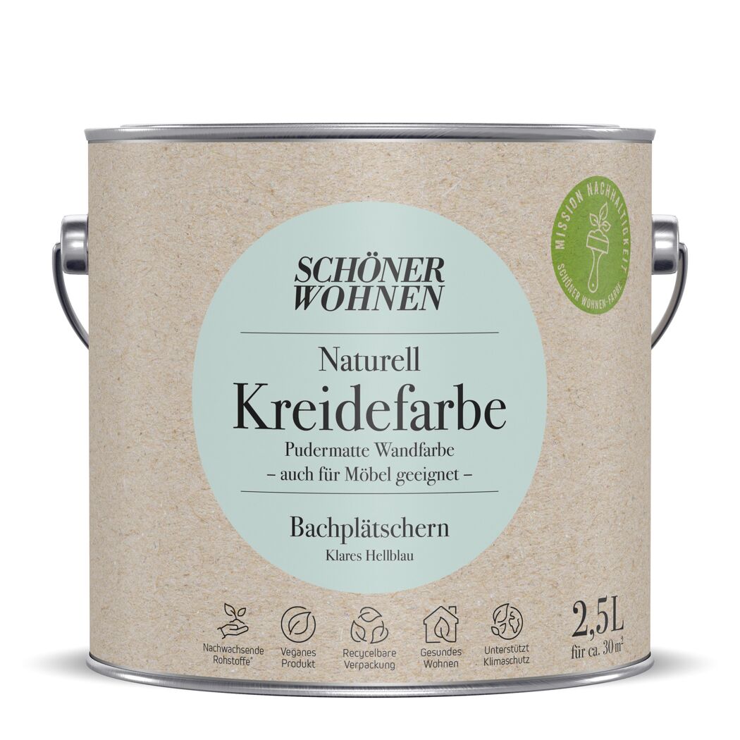 2,5 l Eimer SCHÖNER WOHNEN Naturell Kreidefarbe Bachplätschern