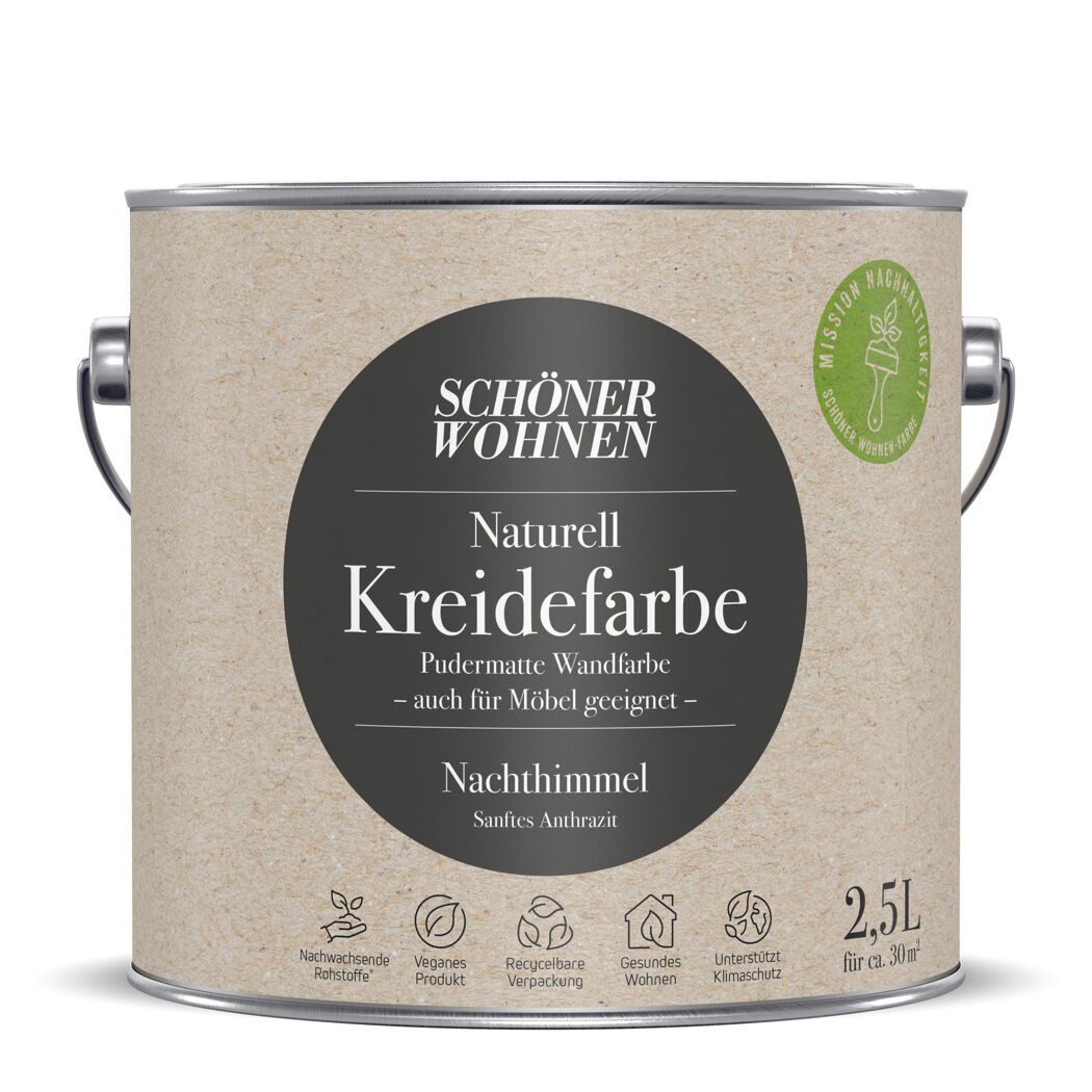 2,5 l Dose SCHÖNER WOHNEN Naturell Kreidefarbe Nachthimmel