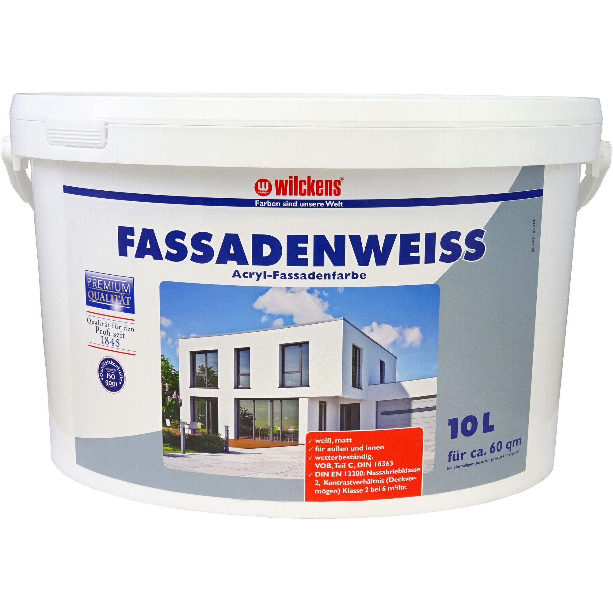 Wilckens Fassadenweiss Acryl-Fassadenfarbe 10l Eimer
