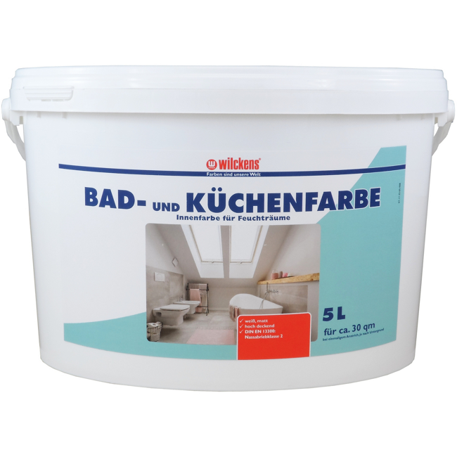 Bild von Bad- und Küchenfarbe mattweiß 5 l