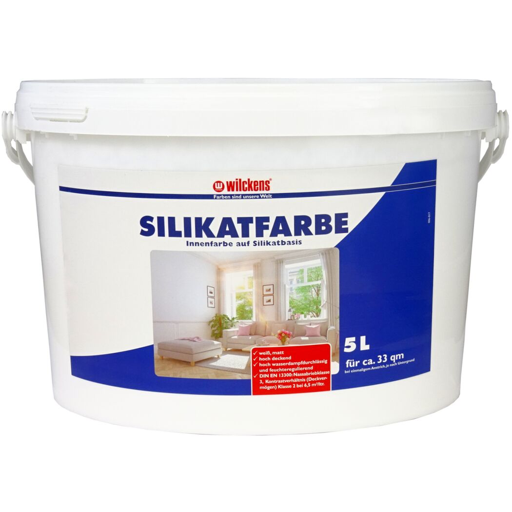 Wilckens Silikatfarbe 5l weiß, für ca. 33 qm