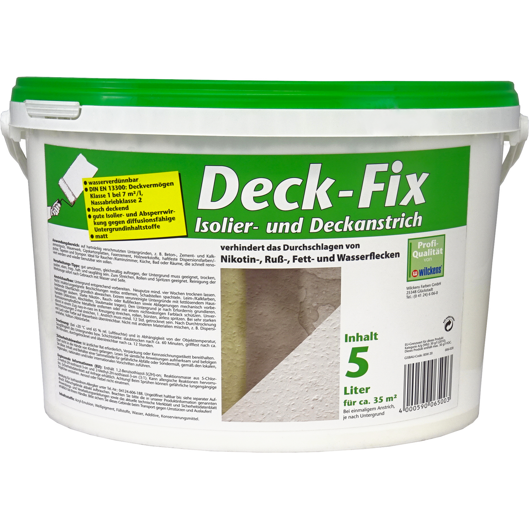 Isolier-und Deckanstrich 'Deck-Fix' weiß 5 l + product picture