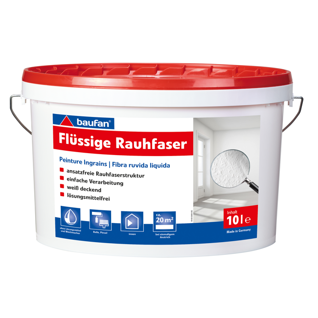 Bild von Flüssige Rauhfaser weiß matt 10 l