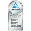 TÜV Rheinland Siegel: Emissions- und schadstoffgeprüft, frei von Konservierungsmitteln.