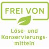 Frei von Löse- und Konservierungsmitteln