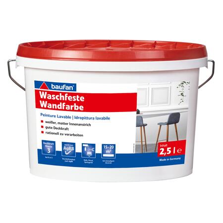 2. Bild von Waschfeste Wandfarbe weiß matt 2,5 l