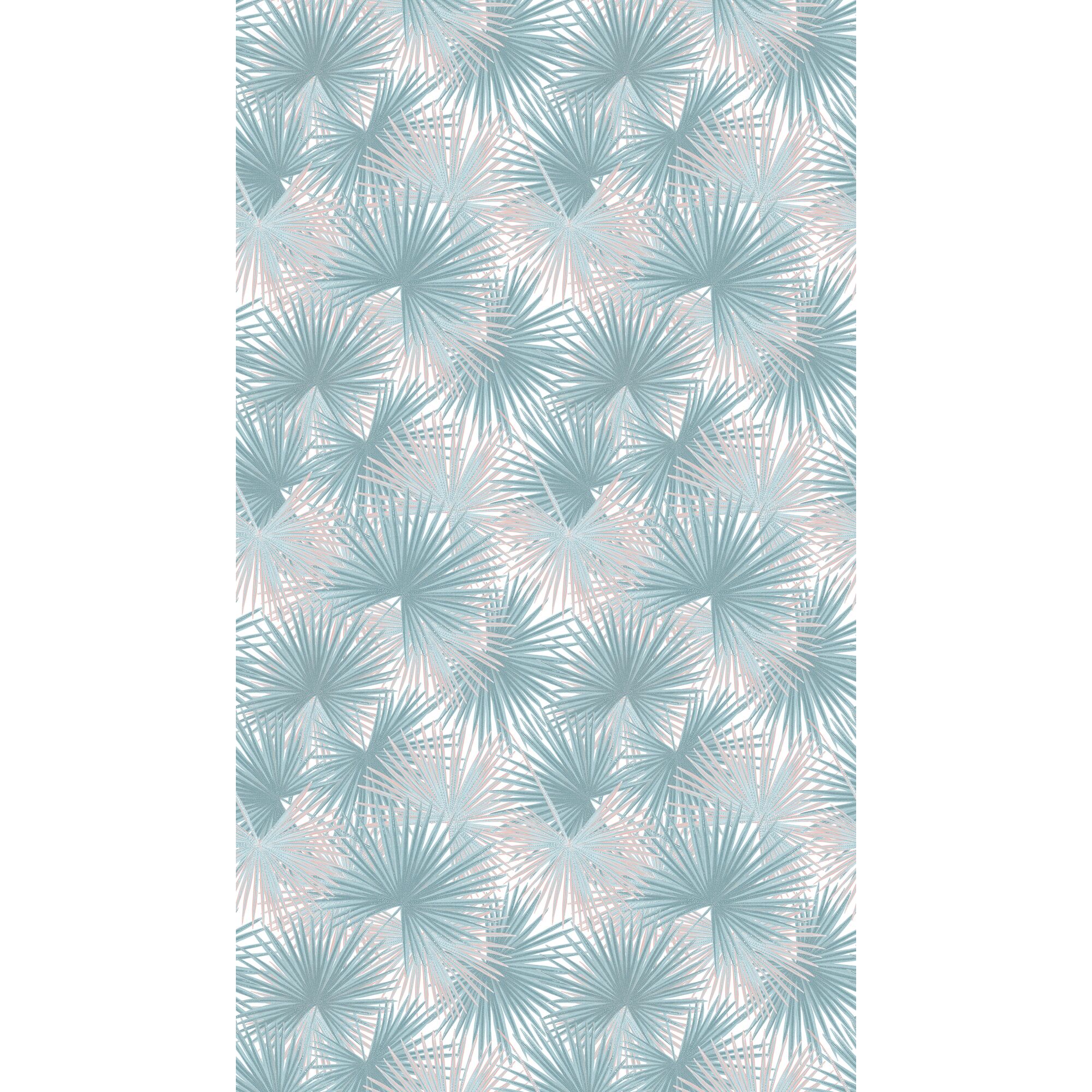 Blaues Palmblatt Muster