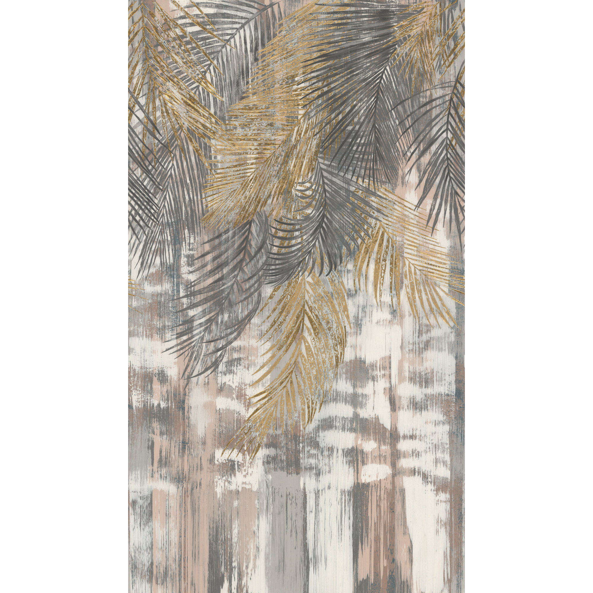 Vliestapete 'The Wall II' Palmen hängend grau 3-teilig 159 x 280 cm + product picture