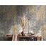 Graue Tapete mit goldenem Palmblatt-Muster