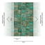 Verkleinertes Bild von Vliestapete 'The Wall II' Glasbausteine grün 3-teilig 159 x 280 cm