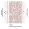 Rosa Tapete mit Palmblatt-Muster