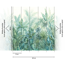 Verkleinertes Bild von Vliestapete 'The Wall II' Palmen aquamarin/grün 5-teilig 265 x 280 cm