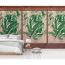 Verkleinertes Bild von Vliestapete 'The Wall II' Stein Palme grün 3-teilig 159 x 280 cm