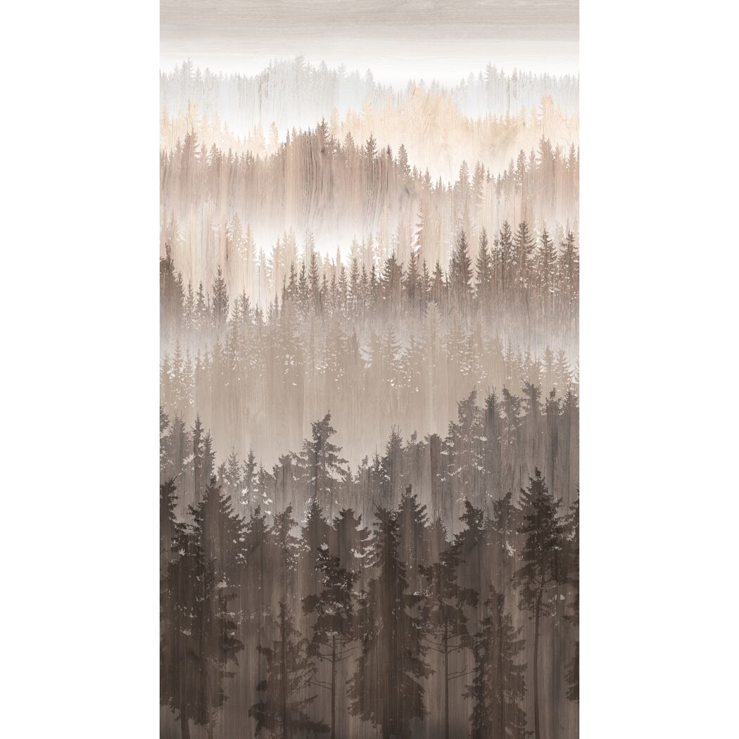 Wald Silhouette auf Holz