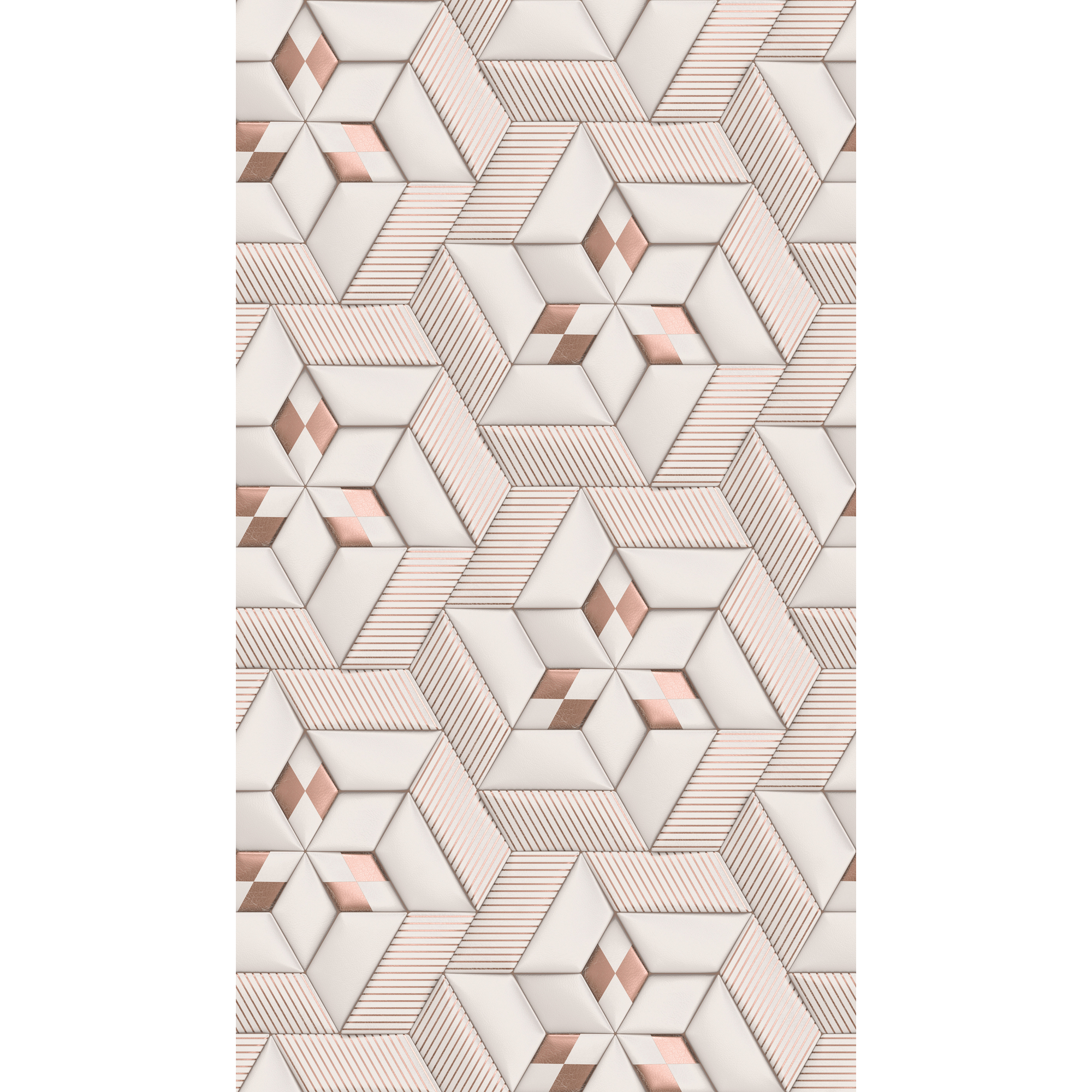 Vliestapete 'The Wall II' 3D geometrisch weiß 3-teilig 159 x 280 cm + product picture