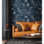 Vliestapete 'The Wall II' 3D geometrisch blau 3-teilig 1,59 x 2,80 m