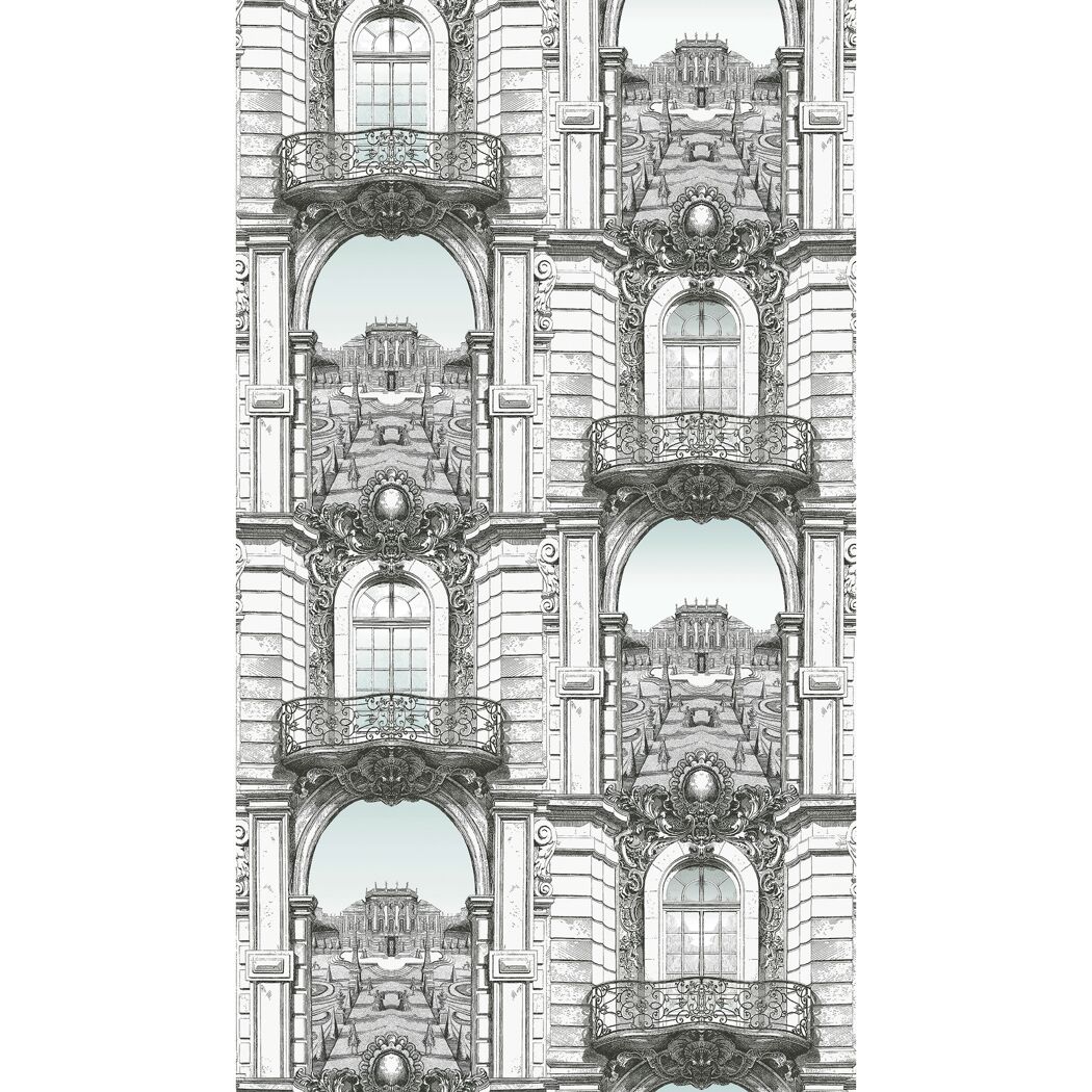 Skizze: Fenster und Balkone, Blick auf Palast