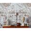 Vliestapete 'The Wall II' Steinwand Used grau 3-teilig 1,59 x 2,80 m