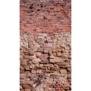 Vliestapete 'The Wall II' Backsteinwand rot 3-teilig 159 x 280 cm