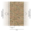 Vliestapete 'The Wall II' Stein Natur orange 3-teilig 1,59 x 2,80 m
