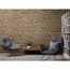 Vliestapete 'The Wall II' Stein Natur orange 3-teilig 1,59 x 2,80 m