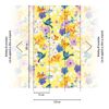 Gelbe Blumentapete mit Kolibris
