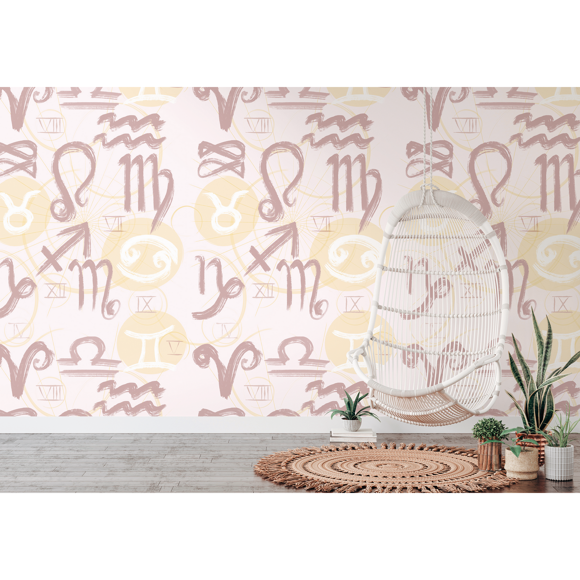 Vliestapete 'The Wall II' Sternzeichen beige 3-teilig 159 x 280 cm + product picture