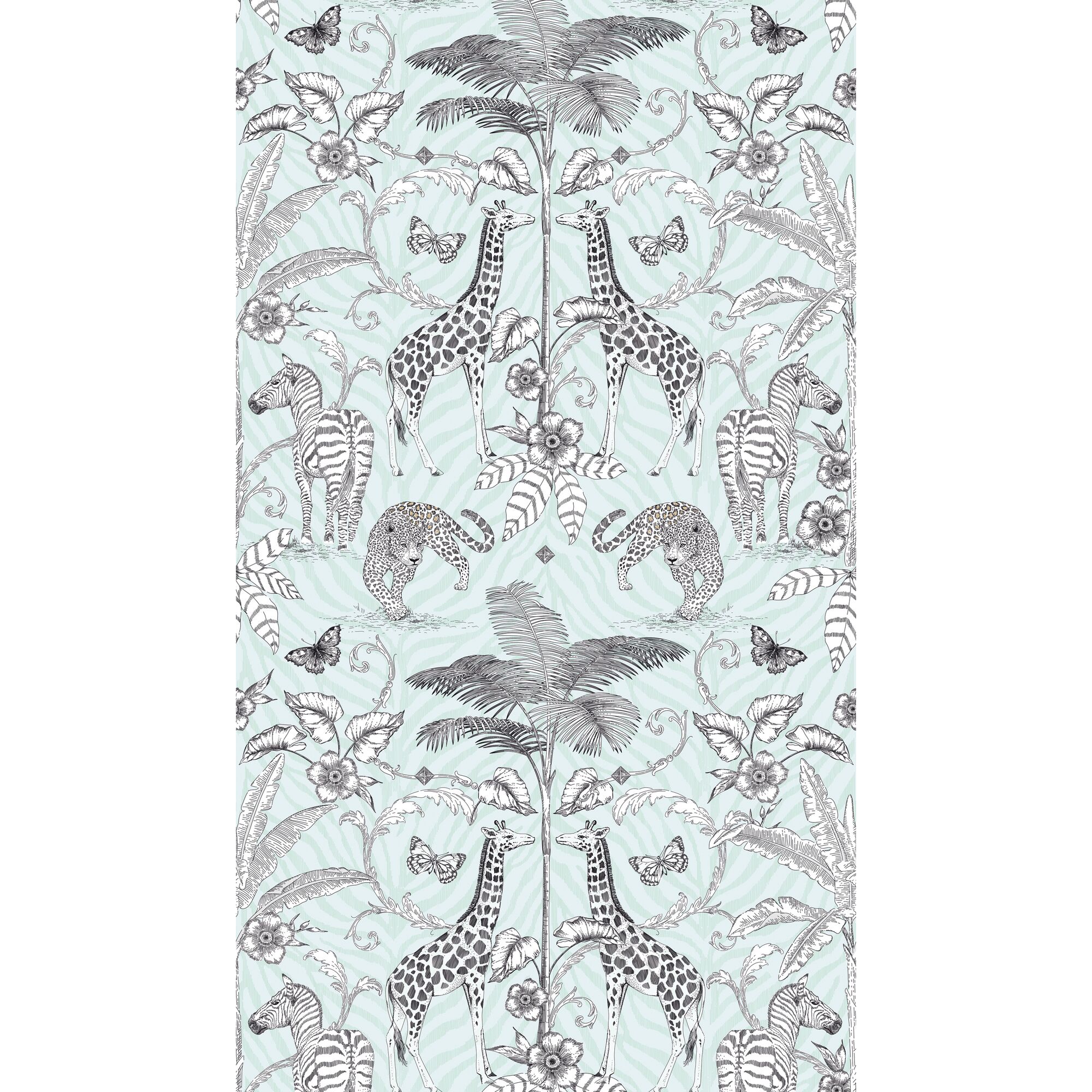 Muster mit Giraffen, Zebras und Leoparden