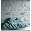 Schlafzimmer mit Tapete mit Zebra Giraffe und Leopard