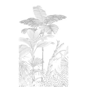 Vliestapete 'The Wall II' feine Palmen weiß 3-teilig 159 x 280 cm
