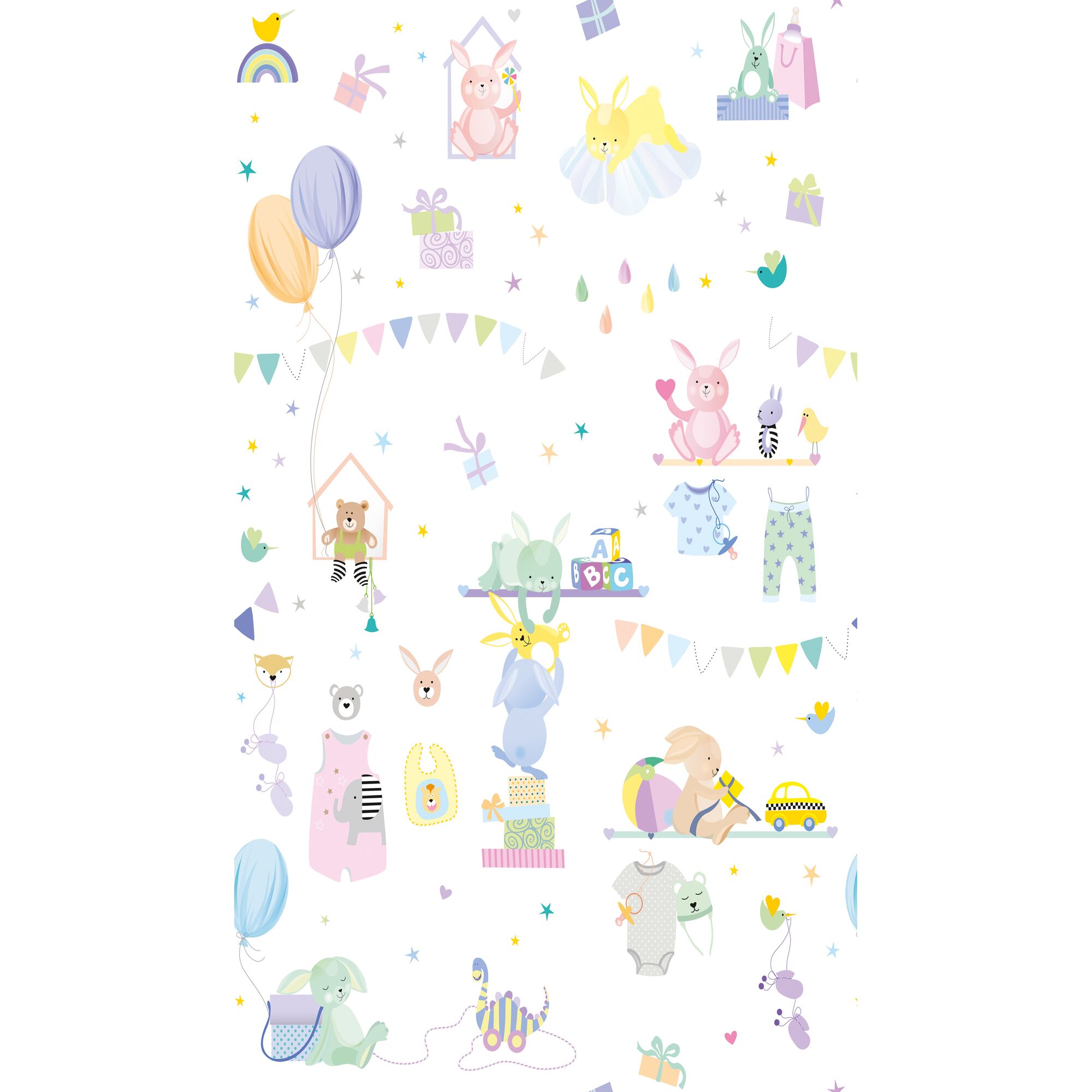 Babyartikel und Spielzeug mit Hasen