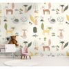 Vliestapete 'The Wall II' Kinder Füchse beige 3-teilig 1,59 x 2,80 m