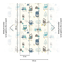 Vliestapete 'The Wall II' Kinder Eulen blau 3-teilig 1,59 x 2,80 m