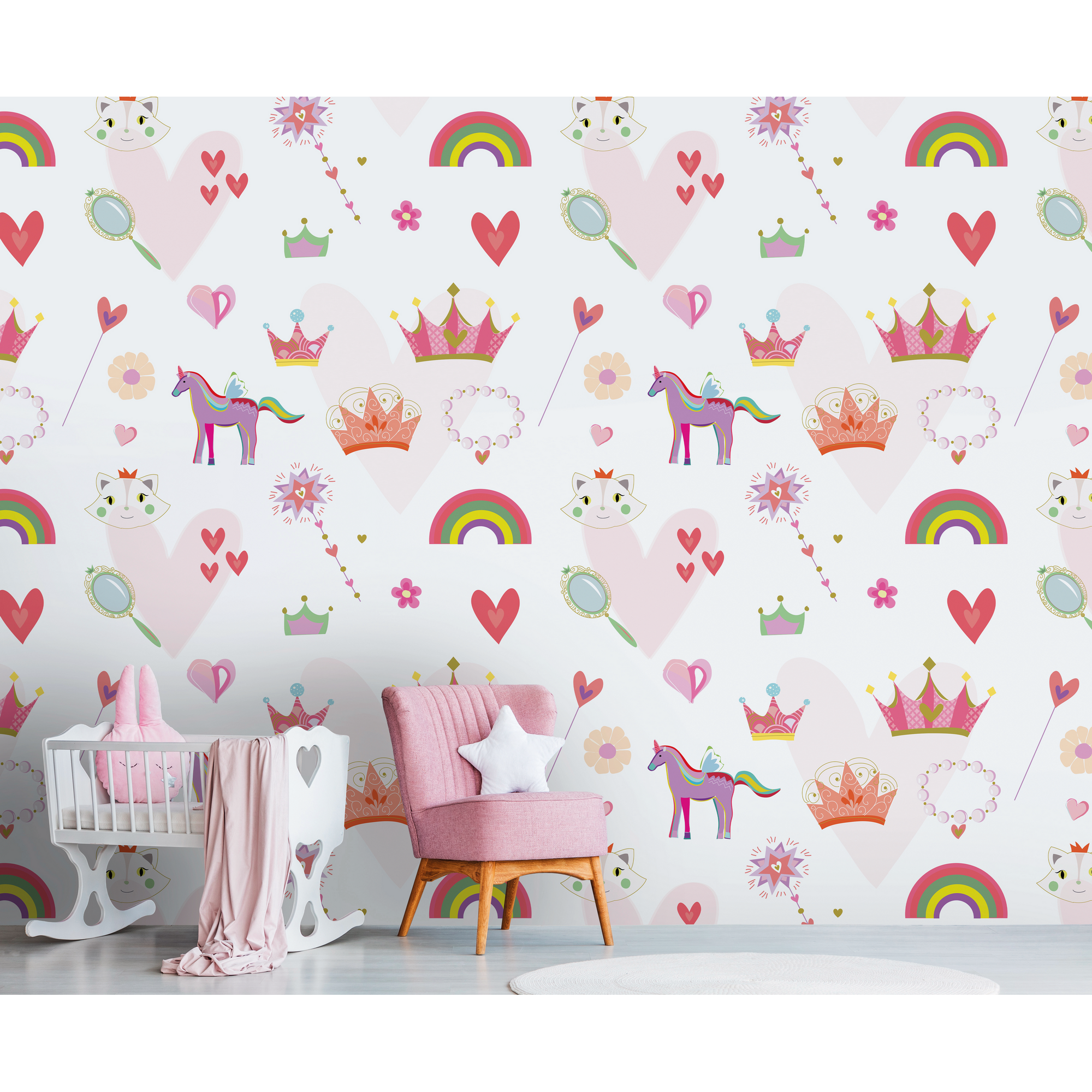 Vliestapete 'The Wall II' Kinder Einhorn rosa 3-teilig 159 x 280 cm + product picture