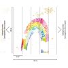 Bunte Regenbogen-Wanddeko