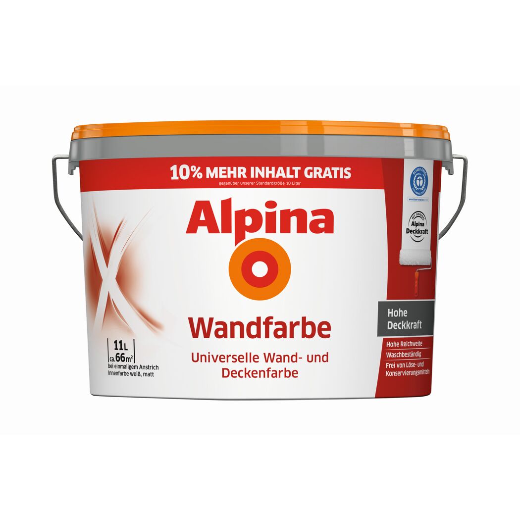 Wandfarbe weiß matt 11 l